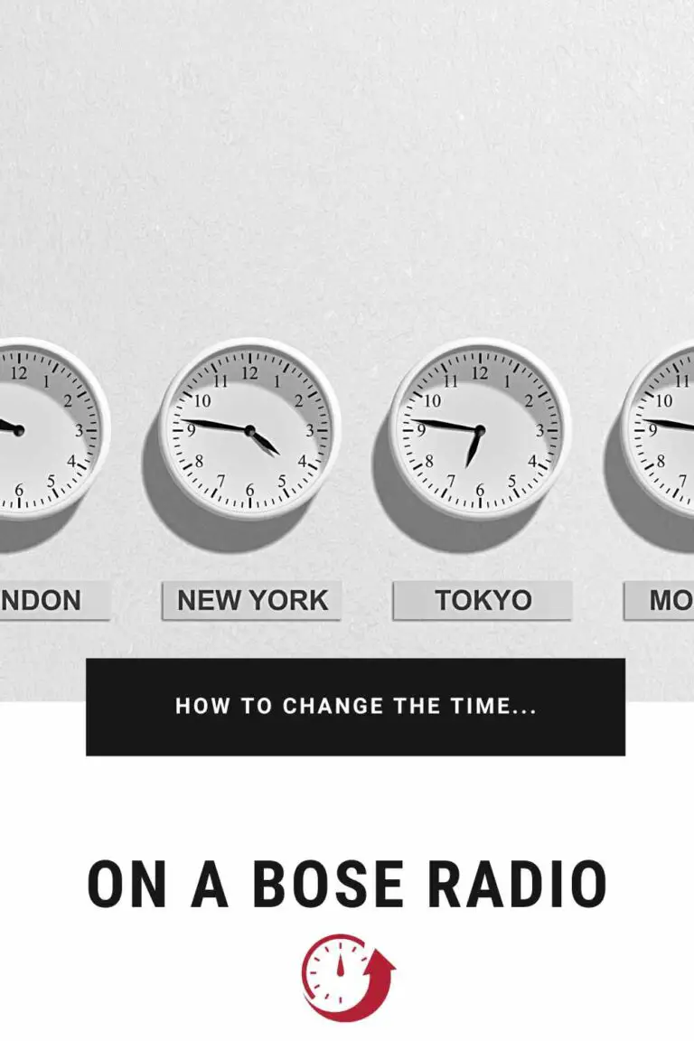 How To Change The Time On A Bose Radio How To Change The time